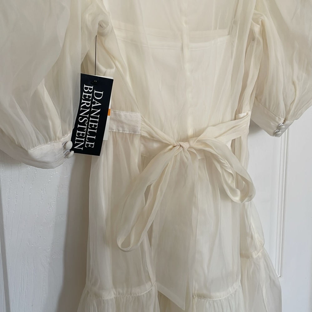 Danielle Bernstein Solid Organza Puff-Sleeve Mini… - image 5